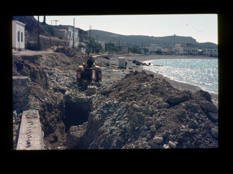 Kapsali 1967 beach wall preparations