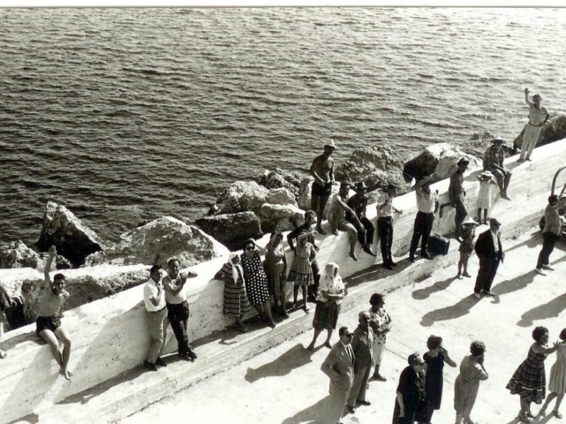 The ones that stay behind seen from the ferry, Kapsali 1966